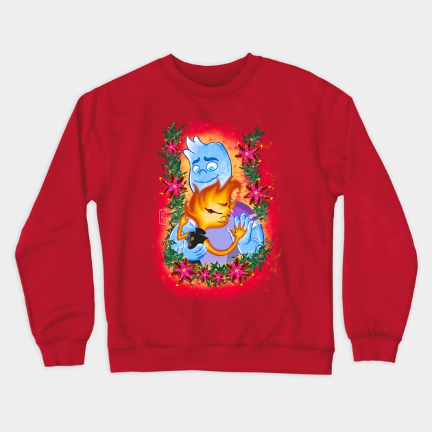 Fire and Water can mix Crewneck Sweatshirt by Sara Knite